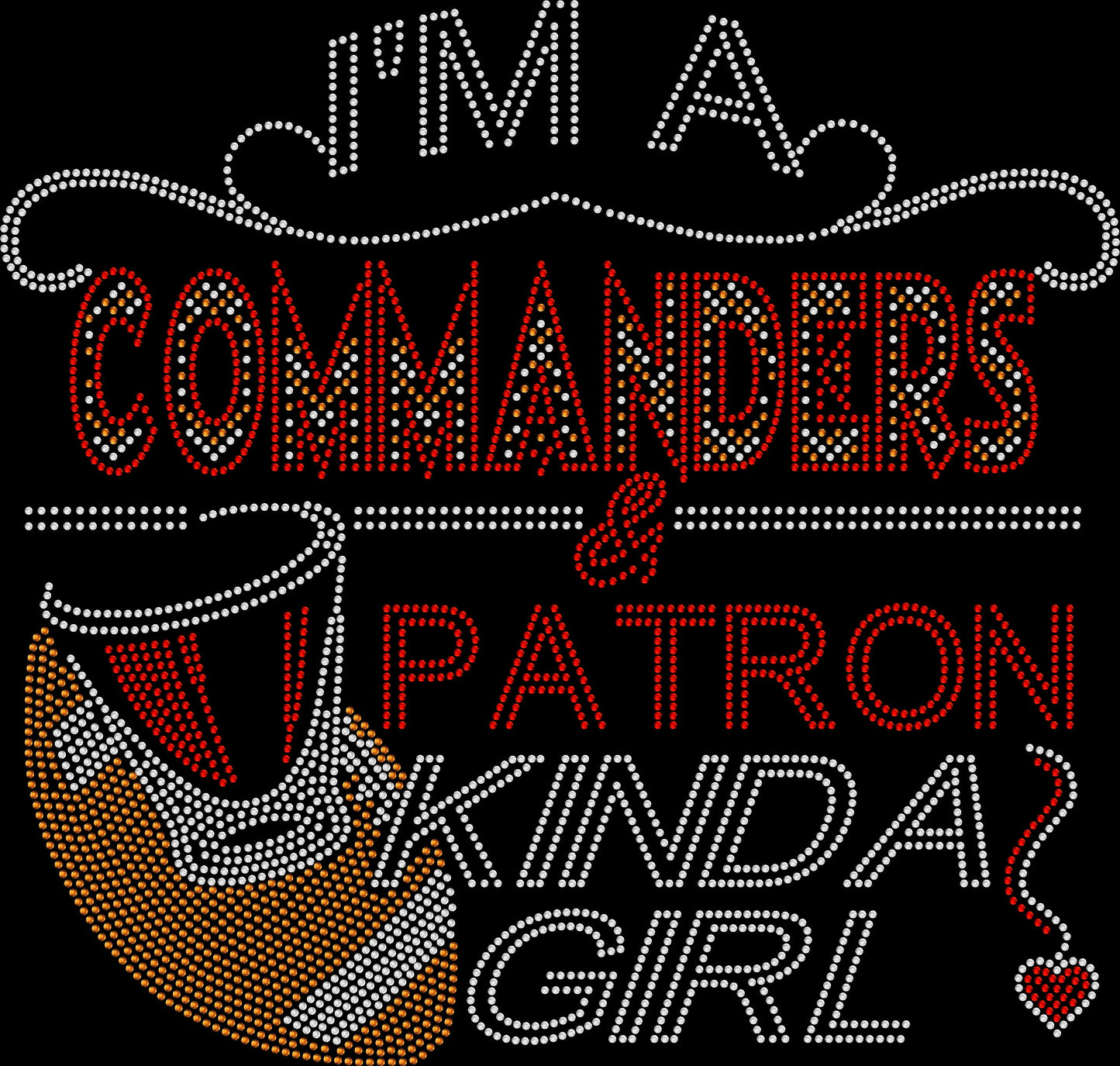Commanders and Patron Crystallized Tee