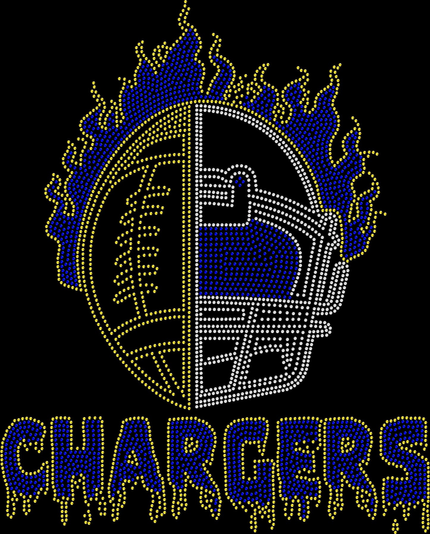 Flaming Chargers Crystallized Tee