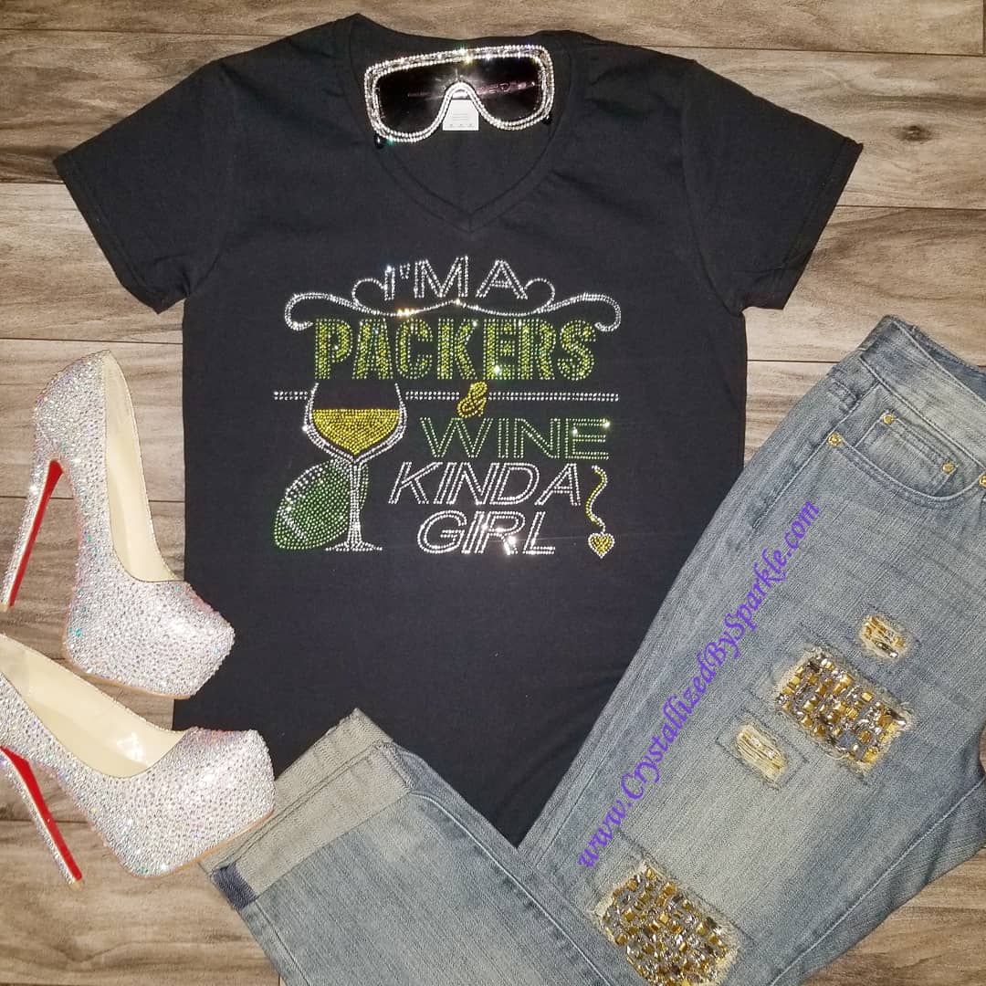 Packers and Wine Crystallized Tee