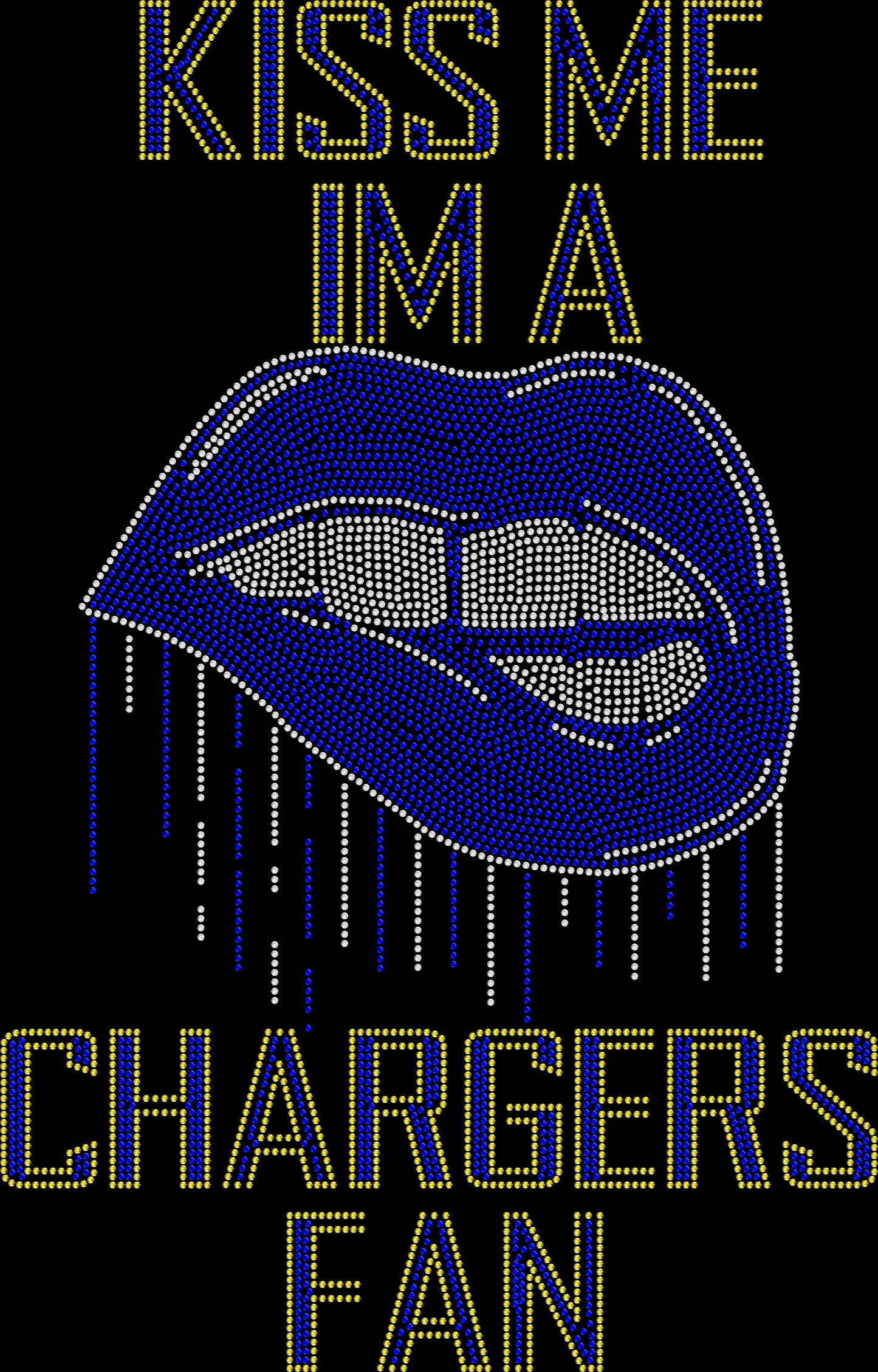Kiss Me Chargers Crystallized Tee