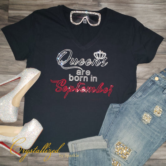 Queens Are Born In November Crystallized Tee
