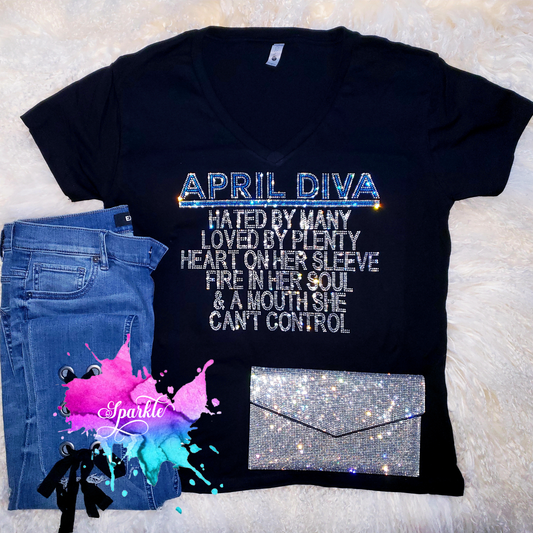 April Diva Crystallized Tee