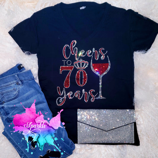 Cheers to 70 Years Crystallized Tee