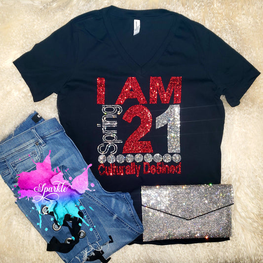 I Am Cross Year with Personalization Crystallized Tee