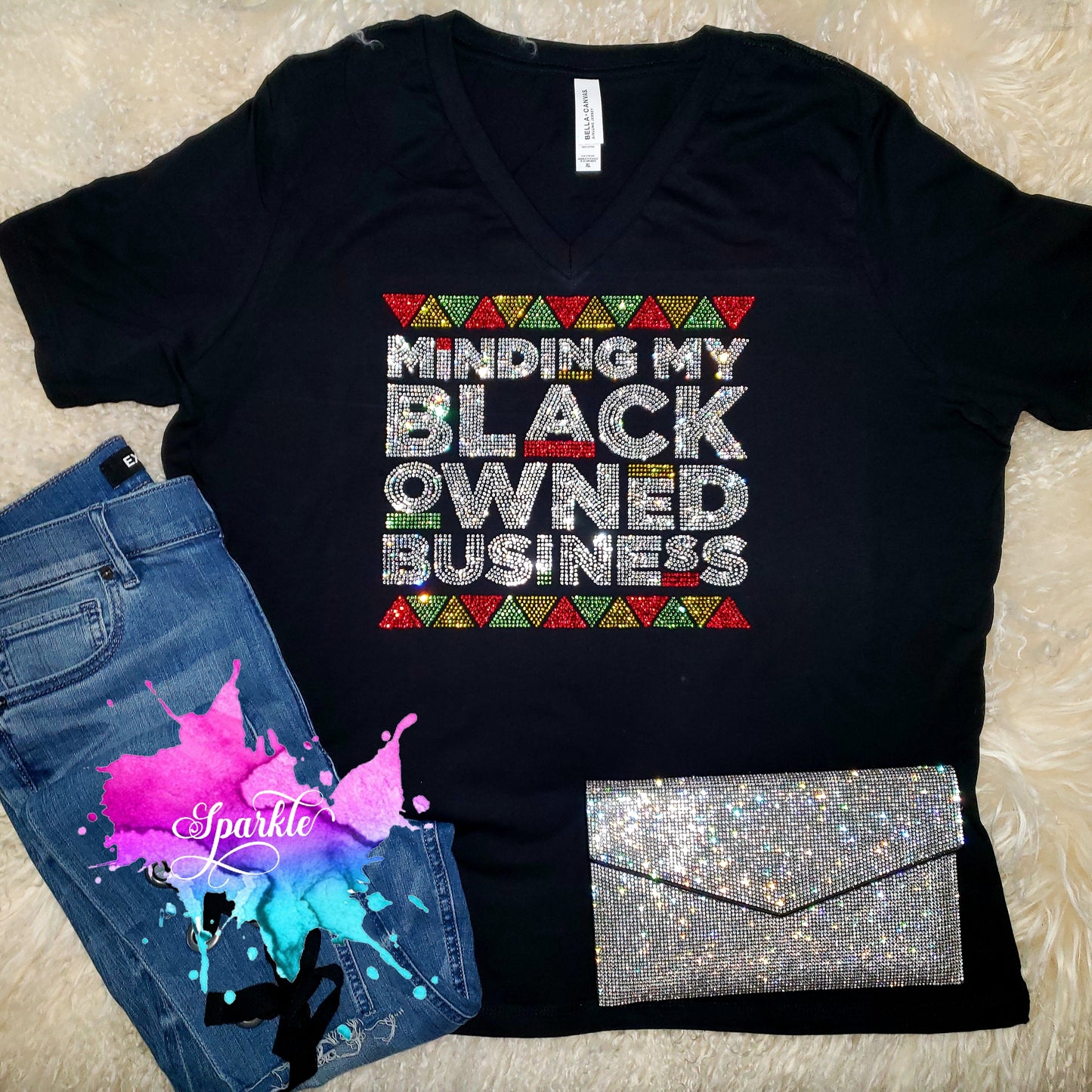 Minding My Black Owned Business Crystallized Tee