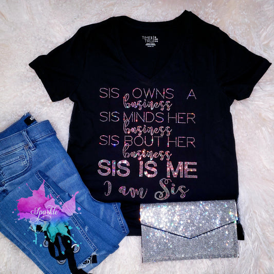 Sis Is Me Rhinestone Tee