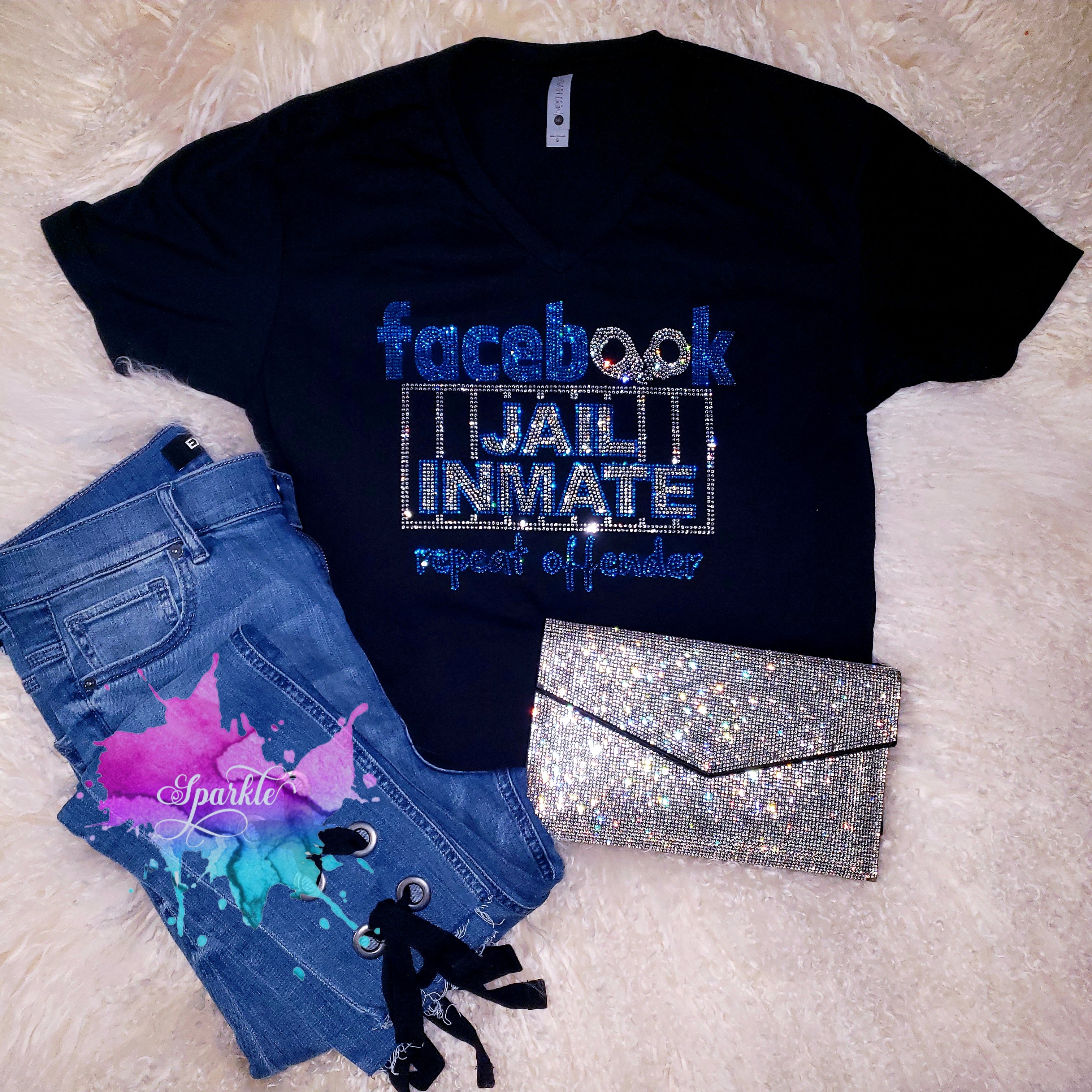 Facebook Inmate Crystallized Tee – Crystallized By Sparkle
