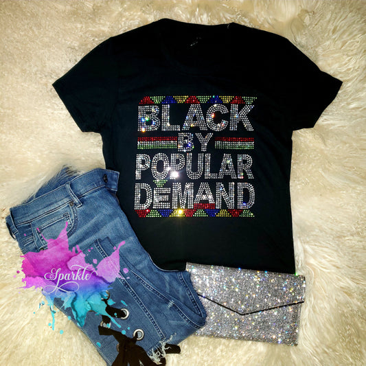 Black by Popular Demand Crystallized Tee
