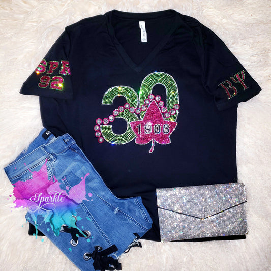 Beta Psi Customized Crystallized Tee