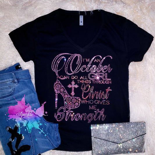I Can Do All Things October Crystallized Tee