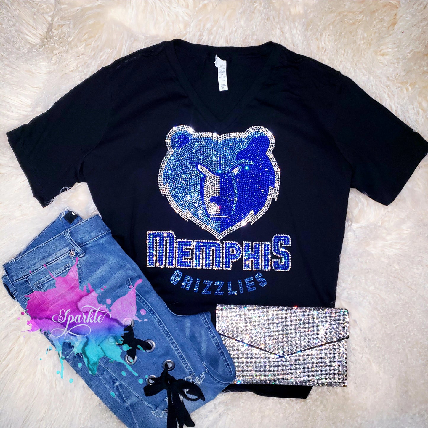 Grizzlies Crystallized Tee