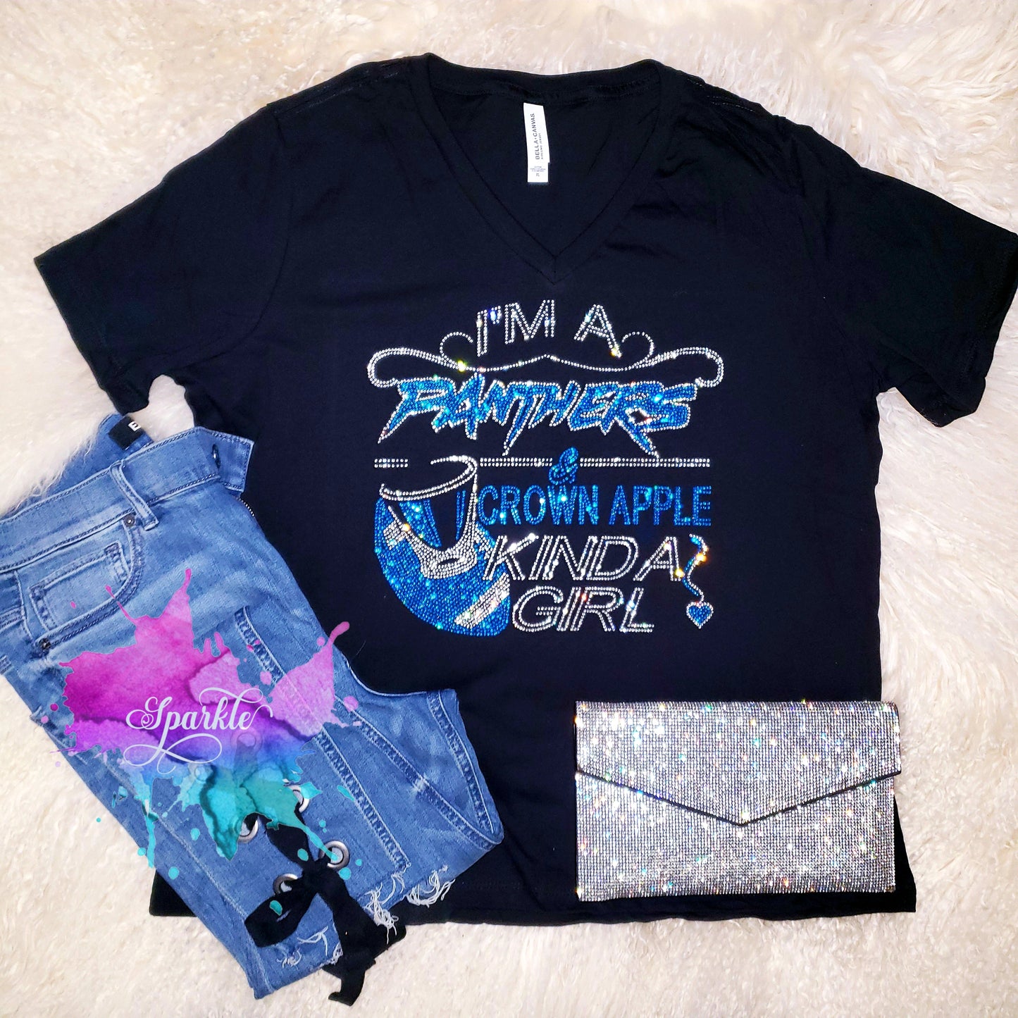Panthers and Crown Apple Crystallized Tee