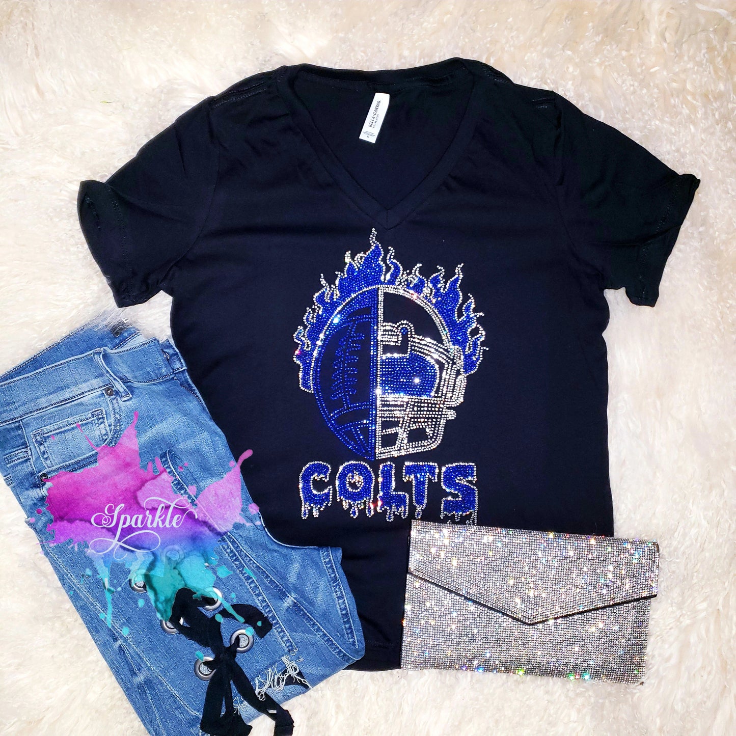 Flaming Colts Crystallized Tee
