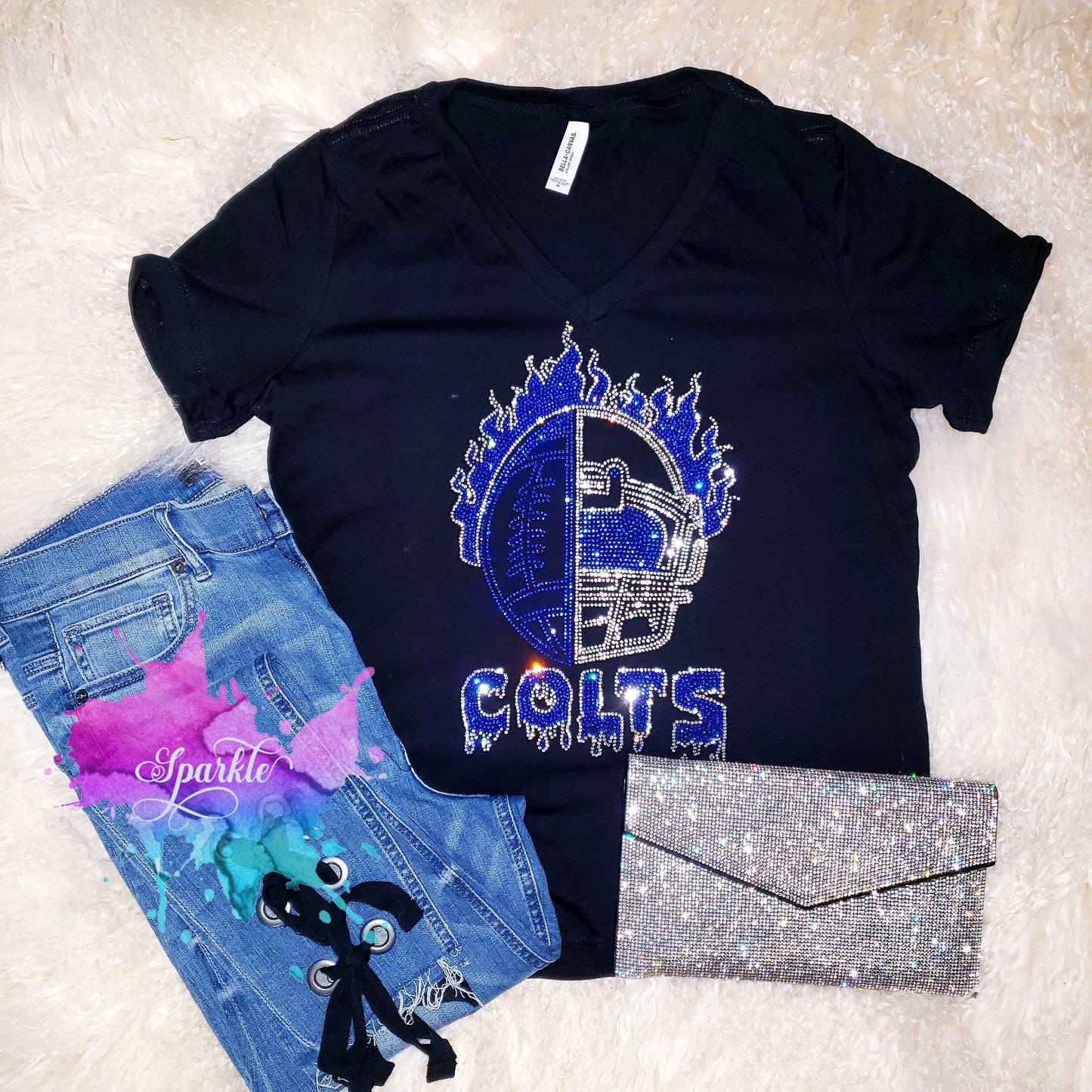 Flaming Colts Crystallized Tee