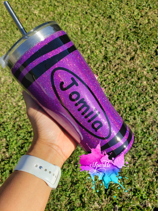 Personalized Stainless Steel Crayon Tumbler