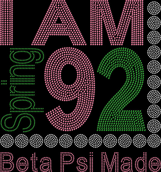 Beta Psi Cross Year with Personalization Crystallized Tee