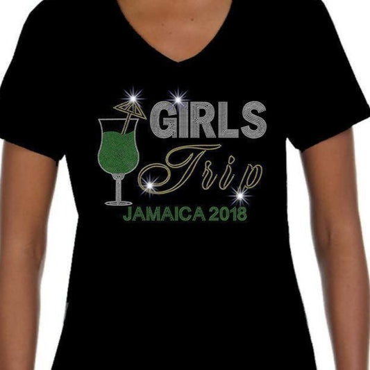 Girls Trip Jamaica Crystallized Tee